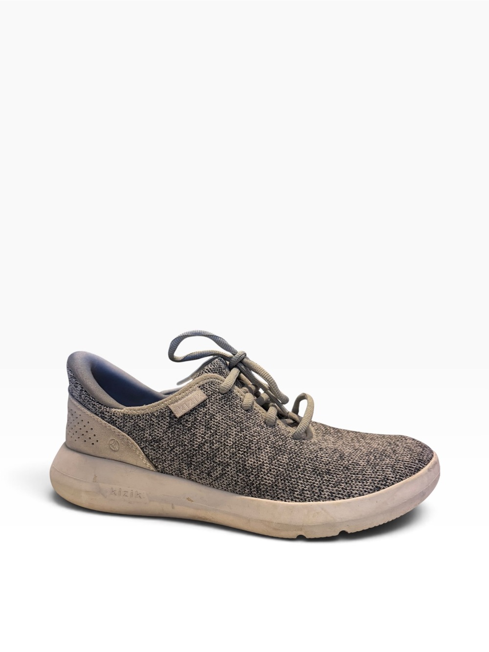 Kizik Gray Knit Madrid Eco Size Women 6 Men 4.5 Sneakers Shoes Hands Free